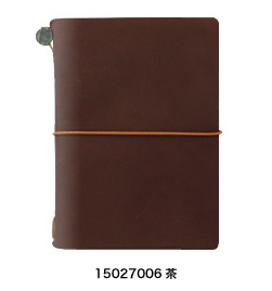 トラベラーズノート　パスポートサイズ　茶　デザインフィル　15027【ネコポス可】