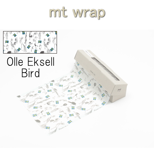 mt wrap　S　[Olle Eksell/Bird]　マスキングテープ　ラップ　カモ井加工紙    129-MTWRMI12(カモ)　 *NG ネコポス便不可*