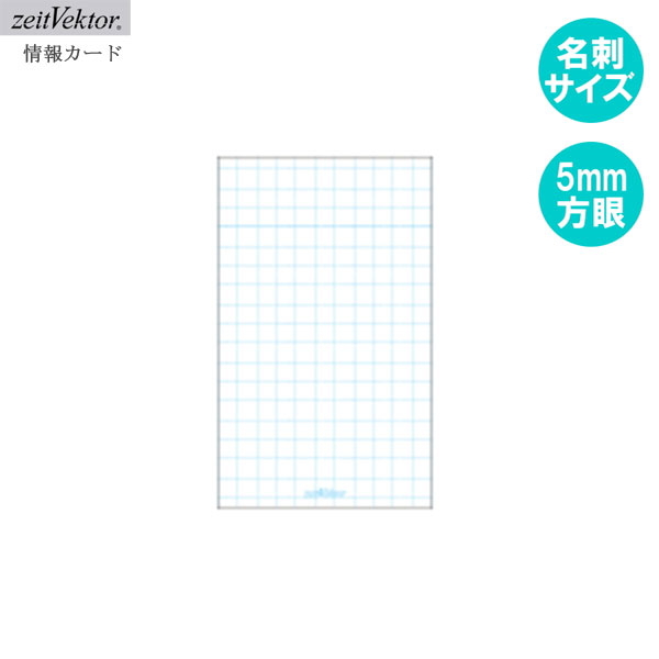 ツァイトベクター 情報カード 5mmドット方眼  名刺サイズ レイメイ藤井  ZVP206