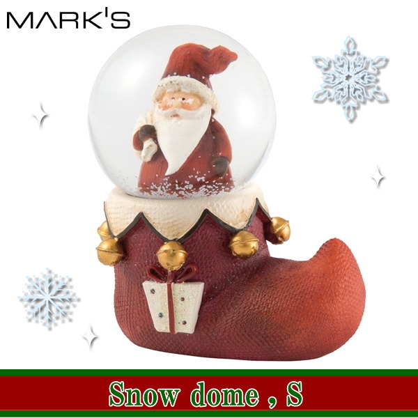 スノードーム・S【ブーツ・サンタ】クリスマス雑貨  MARK'S　マークス　439-GUO-SD80-A　*ネコポス不可*