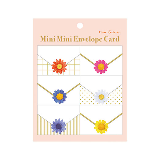 【ネコポス便対応可能商品】Mini Mini Envelope Card ミニミニエンベロープカード（ミニ封筒型メッセージカード）[フラワー]グリーティングライフ＜Greeting Life Inc.＞600-KE-8