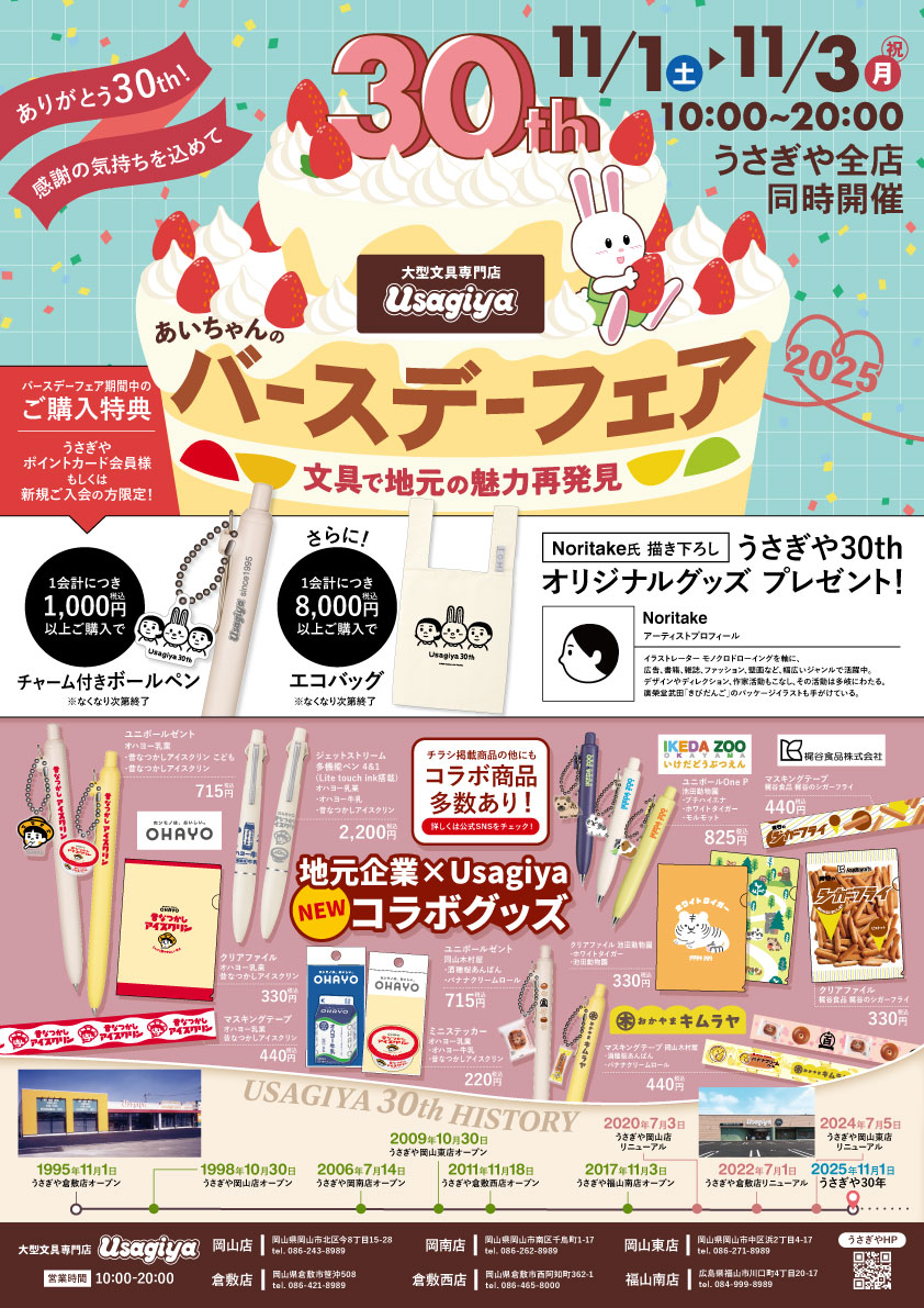 うさぎや あいちゃんのバースデーフェア2025 - usagiya